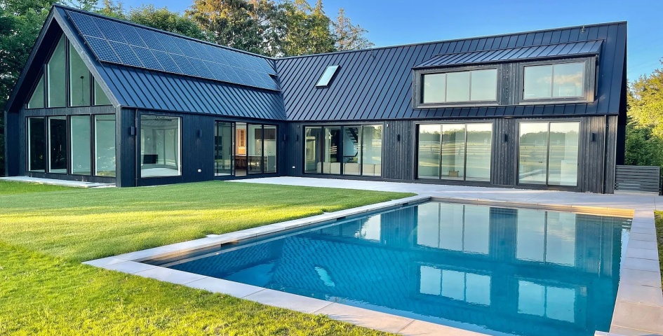 A vacation house with a calm modern interior